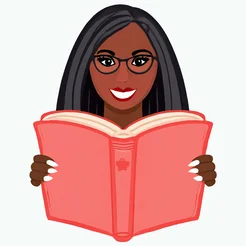 Free book club clipart of a beautiful black woman reading